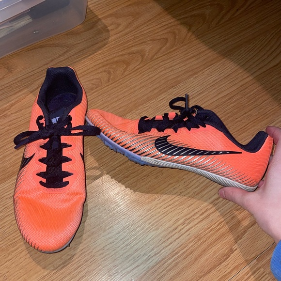 Neon orange and purple Nike running spikes (zoom rival) - Picture 5 of 7